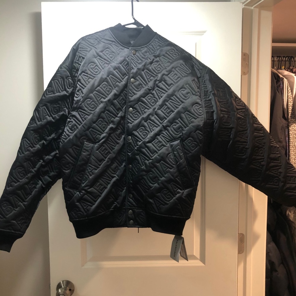 Balenciaga Logo Bomber Jacket